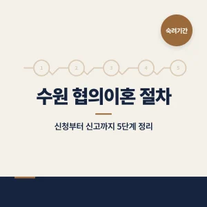 수원 협의이혼 절차 대표 이미지